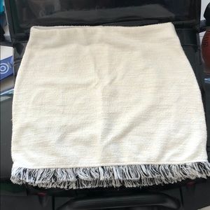 beige skirt with fringes